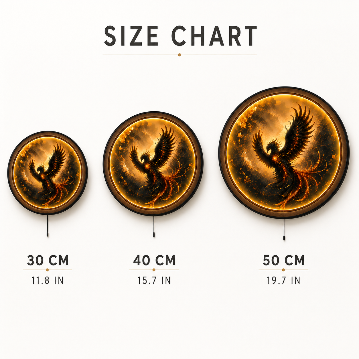 EMBER PHOENIX — Eternal Rise LED Wall Art
