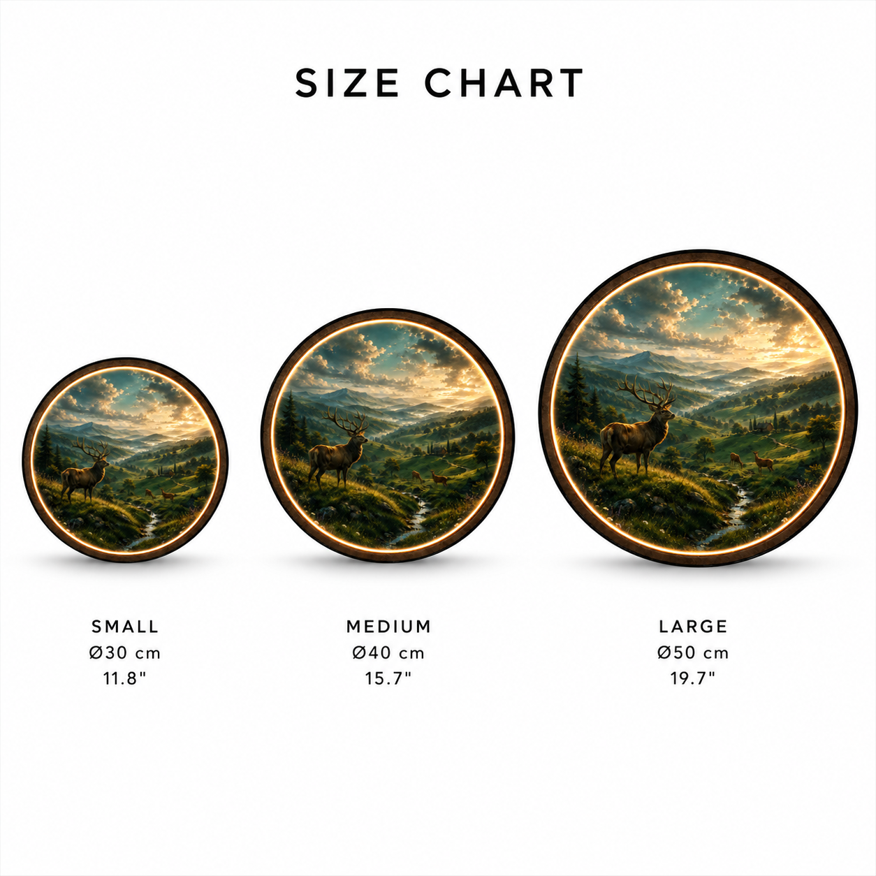 Majestic Highland Stag LED Wall Art – Mountain Nature Decor