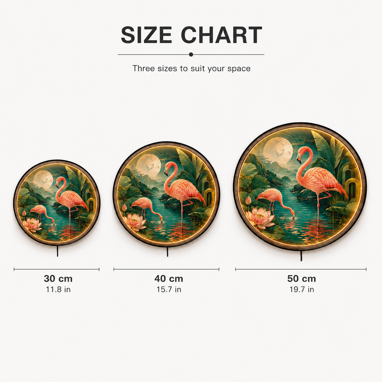 Flamingo Reverie LED Wall Art – Tropical Botanical Decor