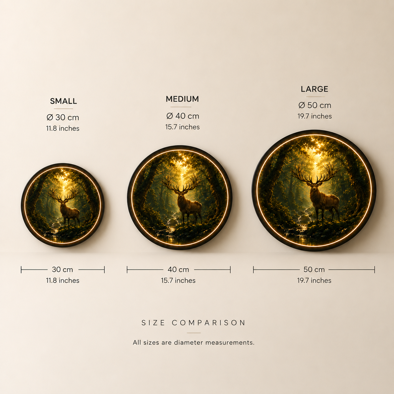 Majestic Forest Stag LED Wall Art – Illuminated Nature Wall Decor