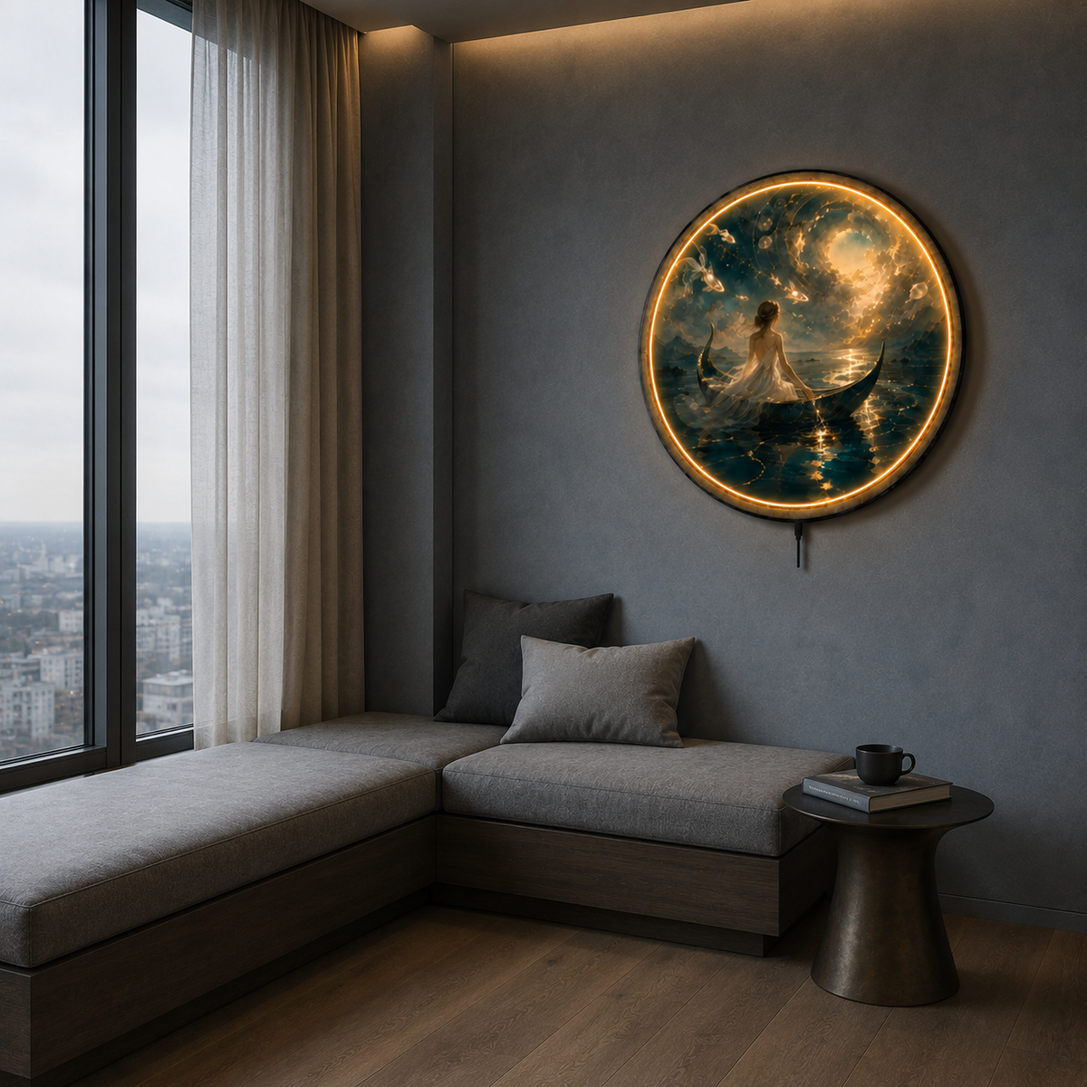Celestial Voyage LED Wall Art – Dreamy Luxury Wall Decor