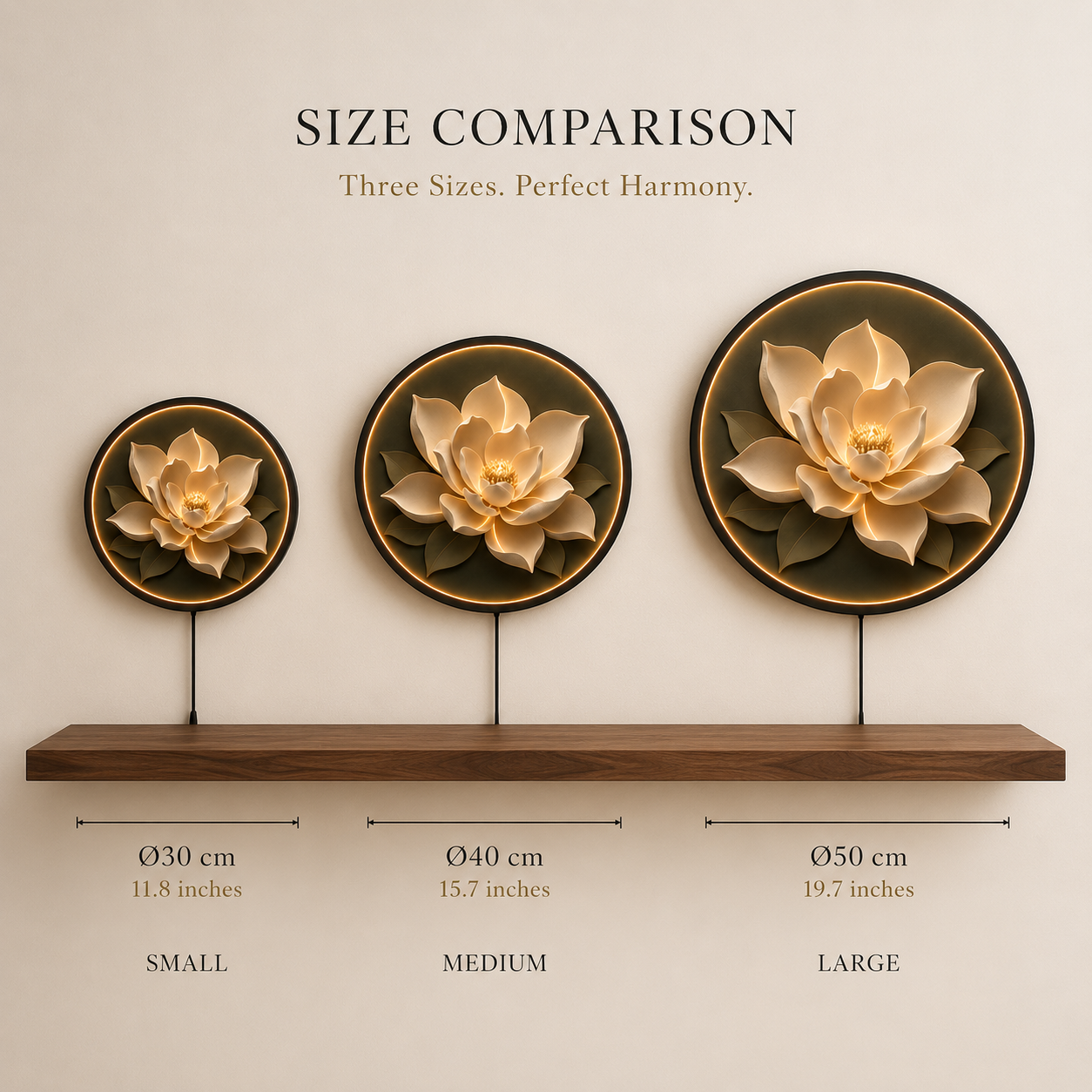 White Magnolia LED Wall Art – Elegant Floral Acrylic Light Decor