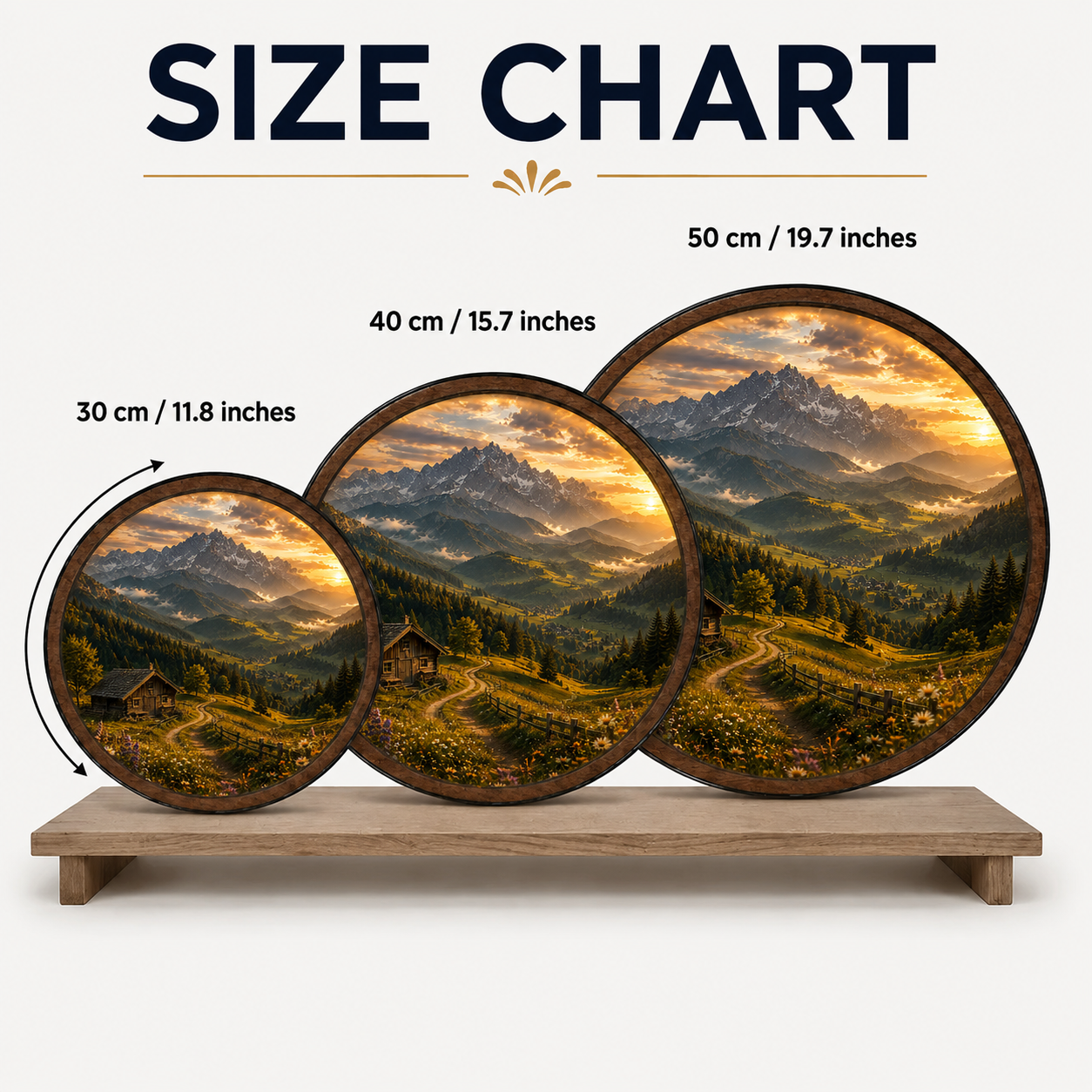 Mountain Cabin Landscape with Warm LED Light