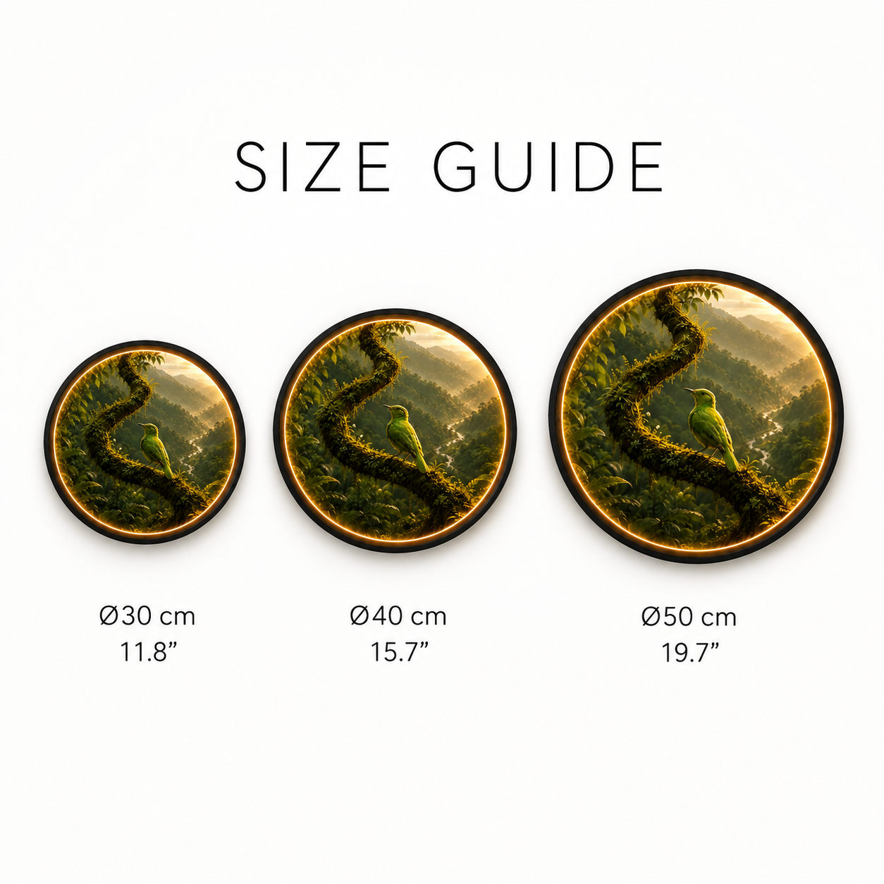 Emerald Rainforest Bird LED Wall Art – Nature Acrylic Decor