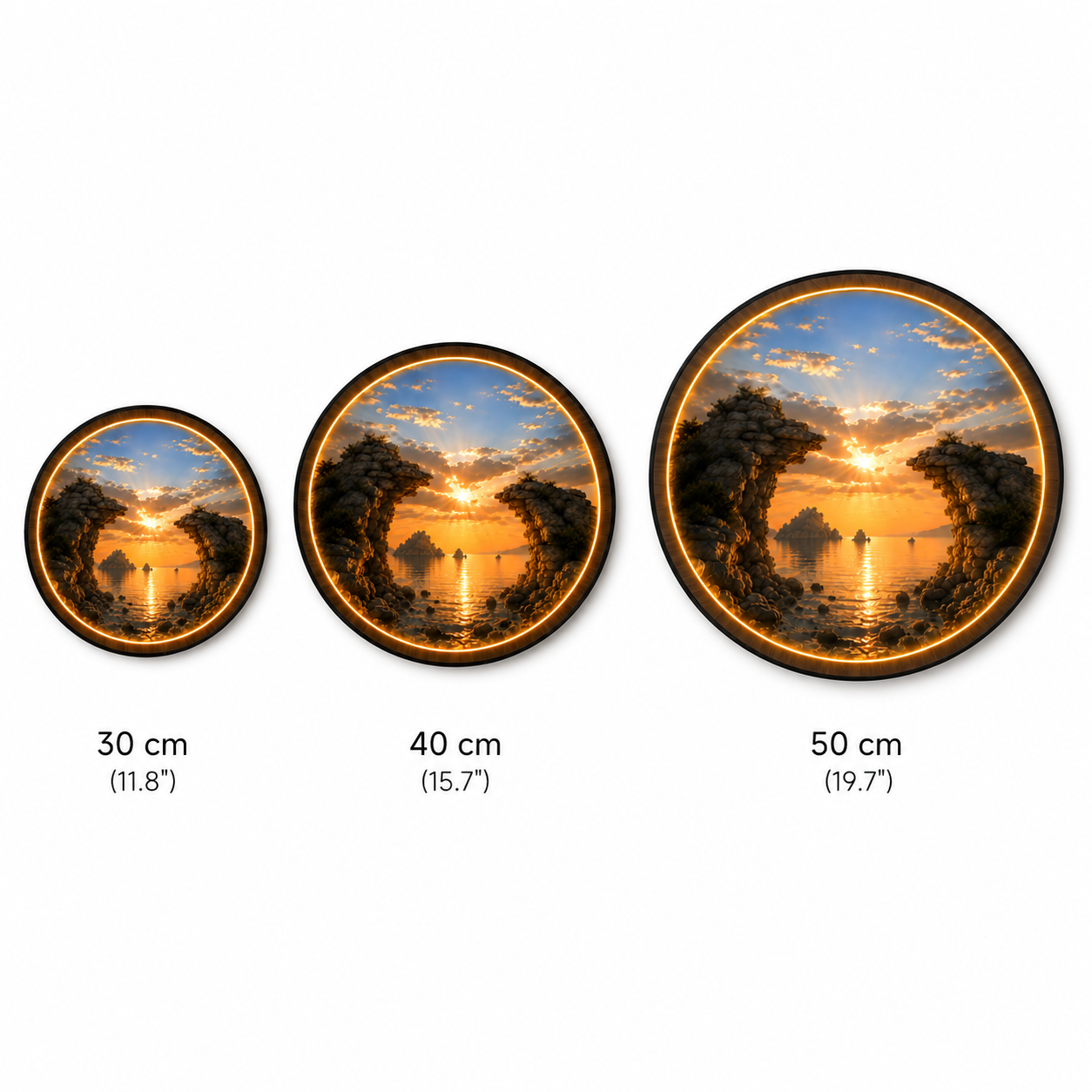 Sunset Sea Arch LED Wall Art – Coastal Illuminated Wall Decor