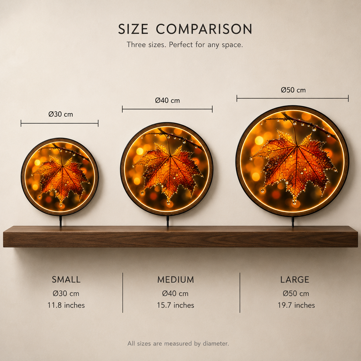 Autumn Maple Leaf LED Wall Art – Warm Nature Acrylic Wall Decor