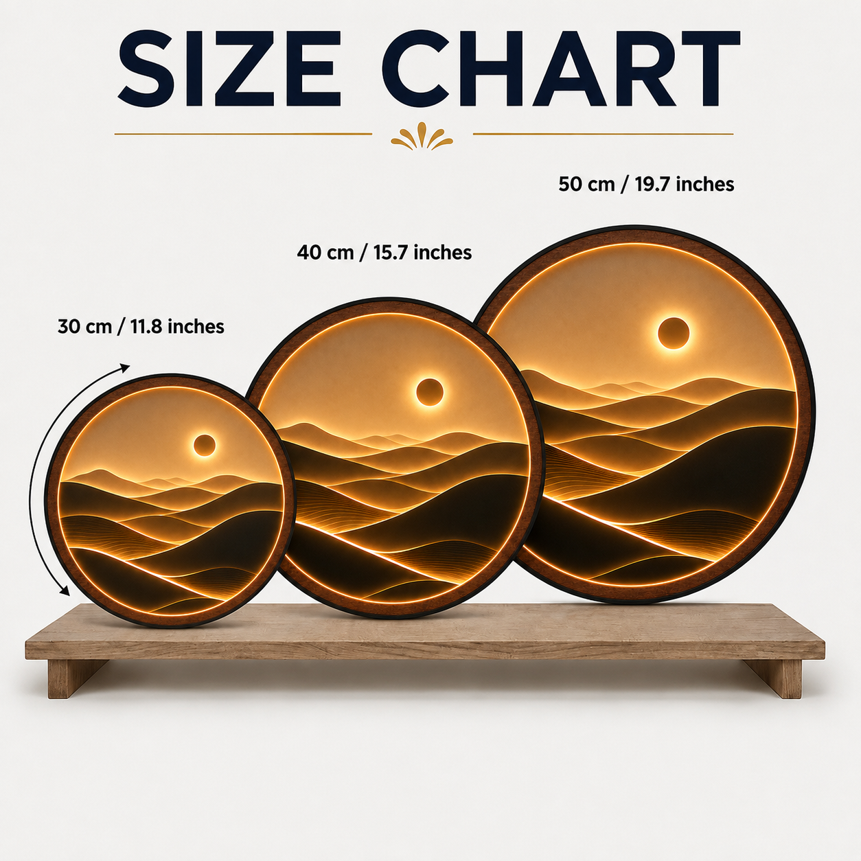 Minimalist Desert Sunset LED Wall Art – Modern Acrylic Wall Decor
