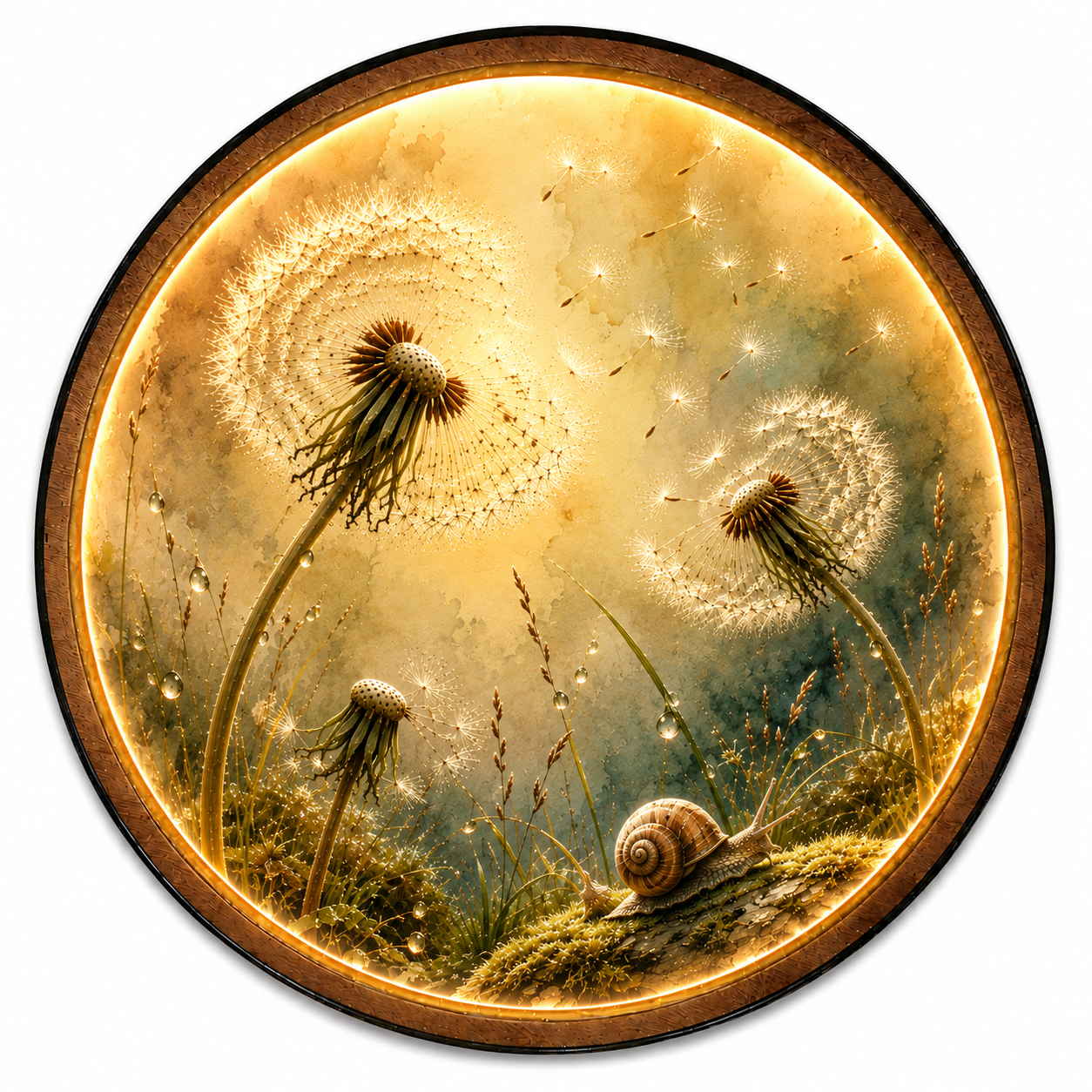Wishing Meadow Dandelion LED Wall Art – Botanical Nature Decor