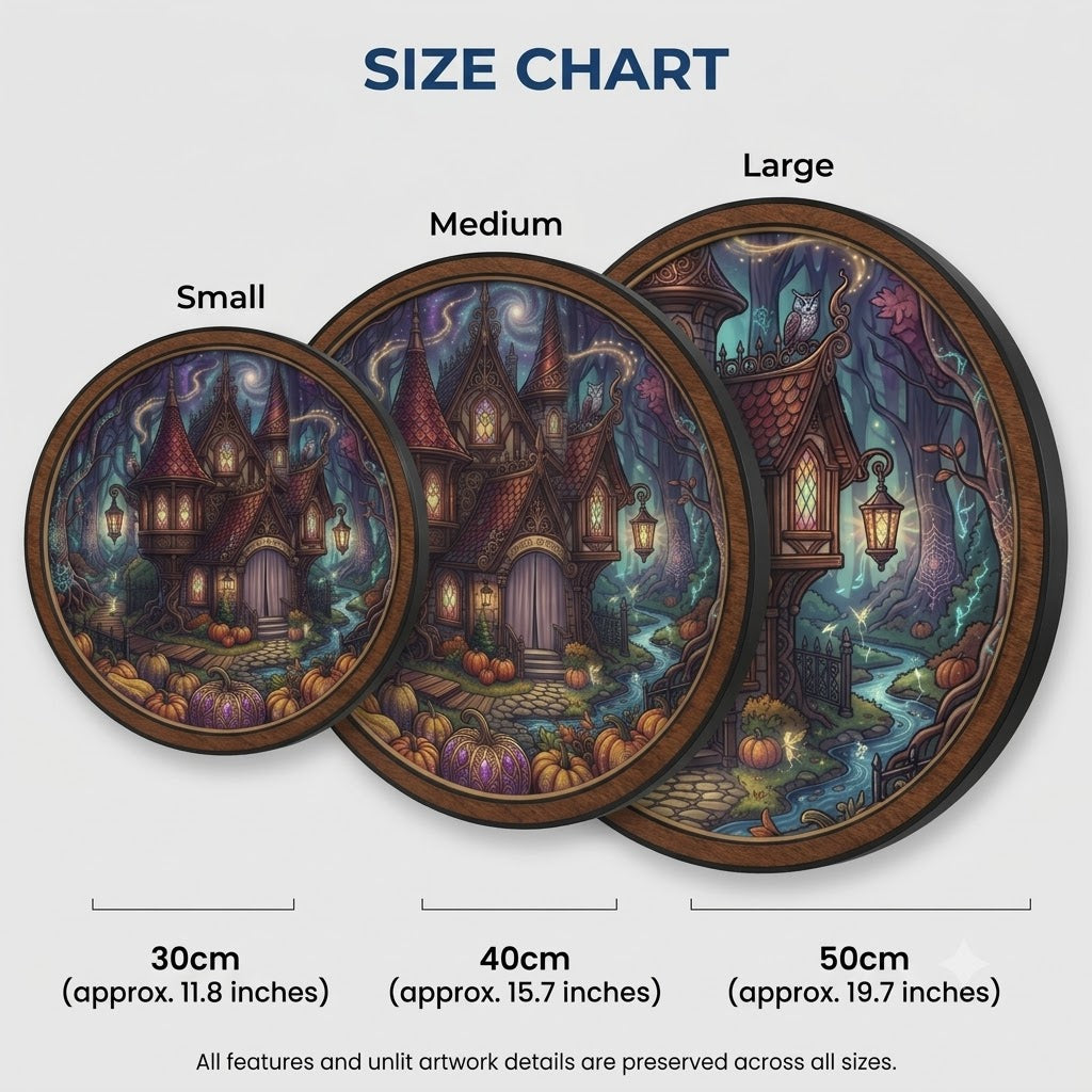 Enchanted Manor – Mystic Forest Halloween LED Wall Art