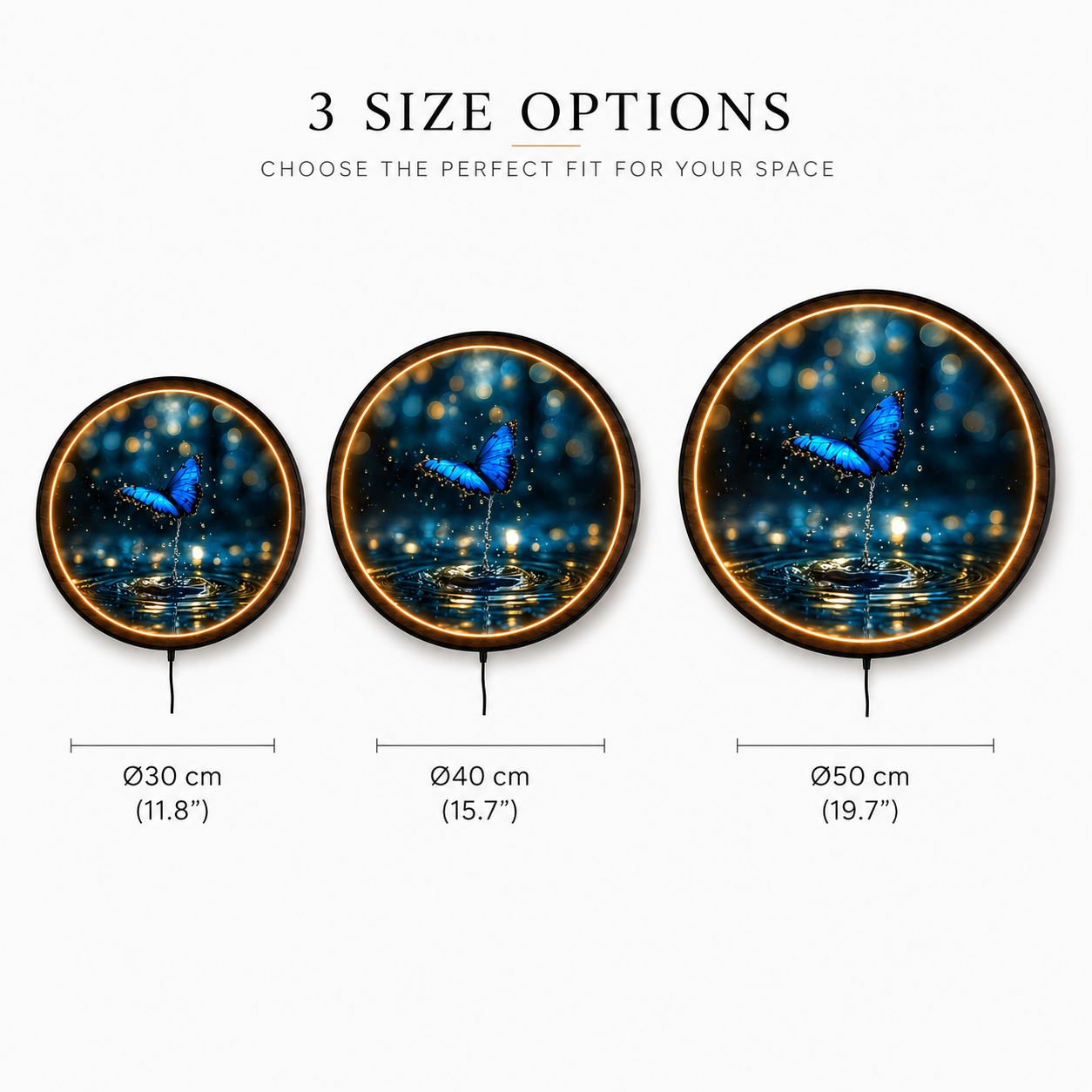 Blue Butterfly LED Wall Art – Acrylic Lighted Nature Decor